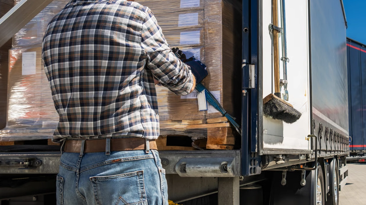 Chargement de palettes dans un camion de transport LTL