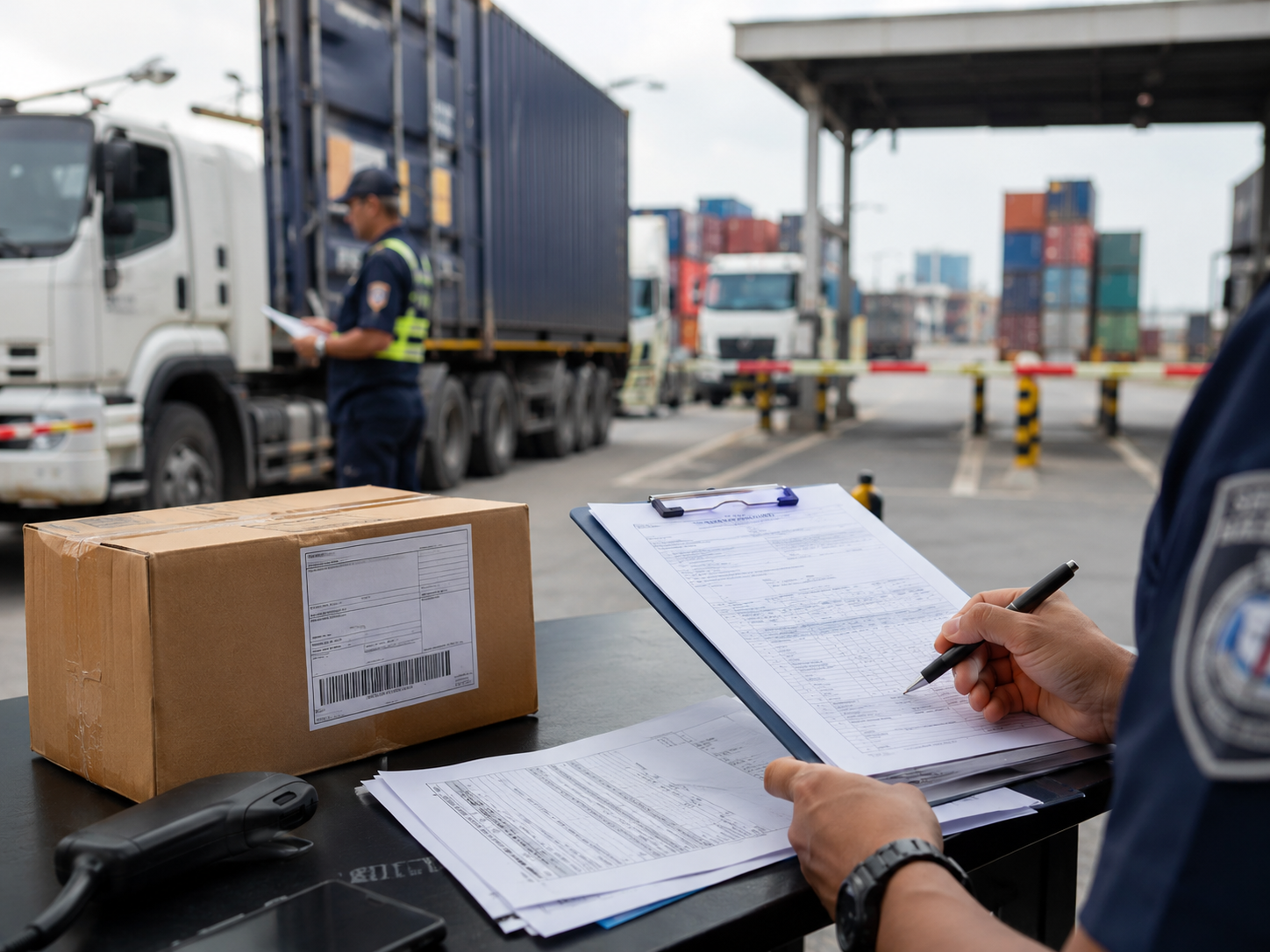 Documents d'expédition et passage douanier illustrant les exigences d'exécution transfrontalière en DDP et DAP pour les commandes e-commerce Canada-Europe