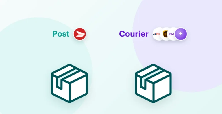 Postal and courier parcels ready to ship.
